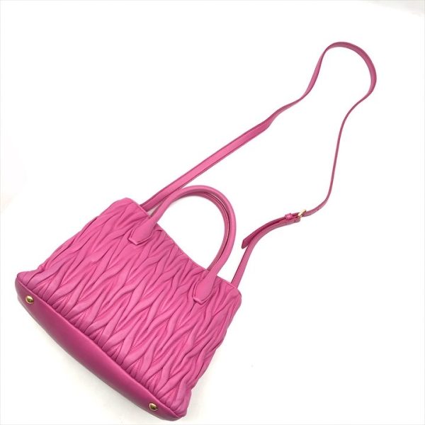 a2789 2 Miu Miu Matelasse 2WAY hand shoulder bag pink a2789