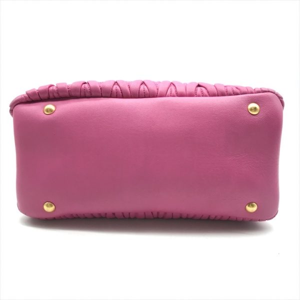 a2789 3 Miu Miu Matelasse 2WAY hand shoulder bag pink a2789