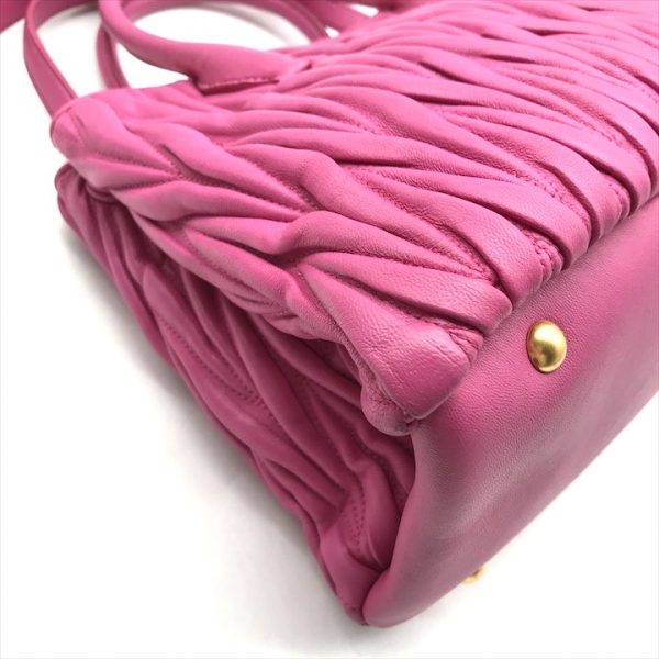 a2789 5 Miu Miu Matelasse 2WAY hand shoulder bag pink a2789