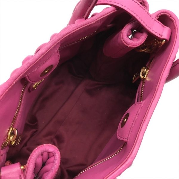 a2789 7 Miu Miu Matelasse 2WAY hand shoulder bag pink a2789