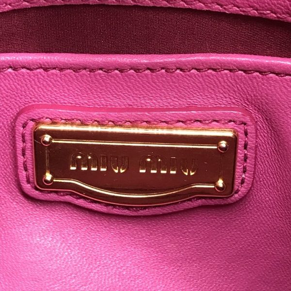 a2789 8 Miu Miu Matelasse 2WAY hand shoulder bag pink a2789