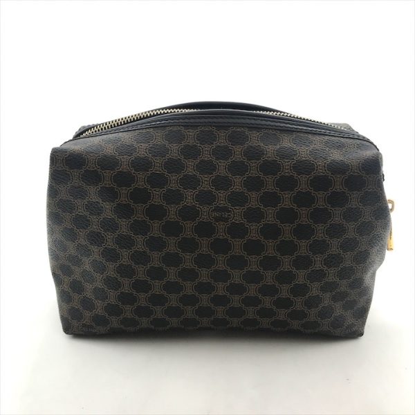 a3344 2 Celine Macadam Triomphe PVC Pouch Black