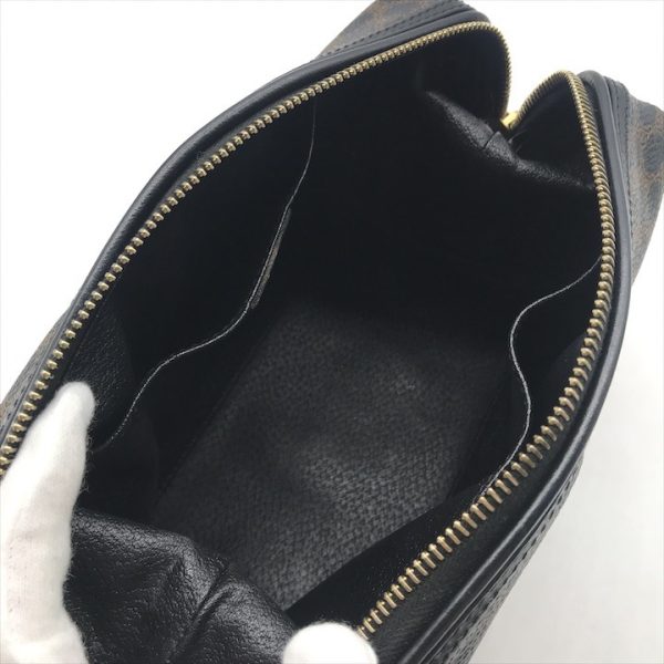 a3344 7 Celine Macadam Triomphe PVC Pouch Black