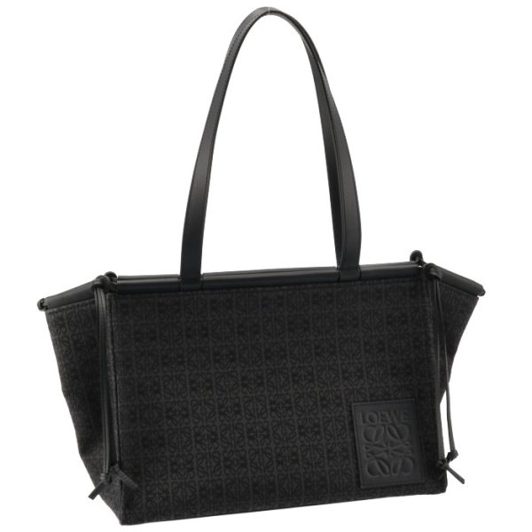 a612a93x2500631268 LOEWE Cushion Tote Anagram Small Black