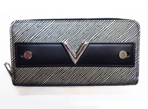 a7367 1 Louis Vuitton Epi Leather Zippy Wallet Grey