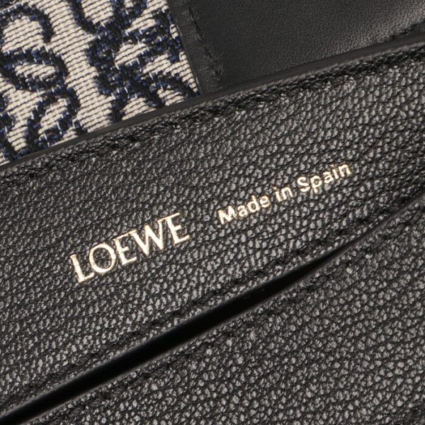 a923pl9x0700711100 4 LOEWE Luna Hobo Logo Belt Shoulder Bag Black