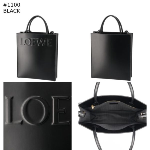 a933r18x140080 8 LOEWE Tote Bag Standard A4 Sleek Calf Shoulder Vertical Tote Bag