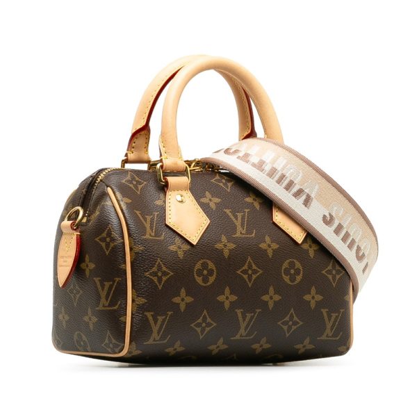 a9hi37to8b3h9d4v 2 Louis Vuitton Monogram Speedy 20 Shoulder Bag 2WAY Brown