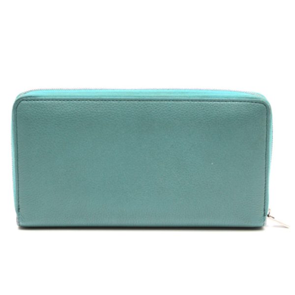 b2211b 2 CELINE Leather Long Wallet Green