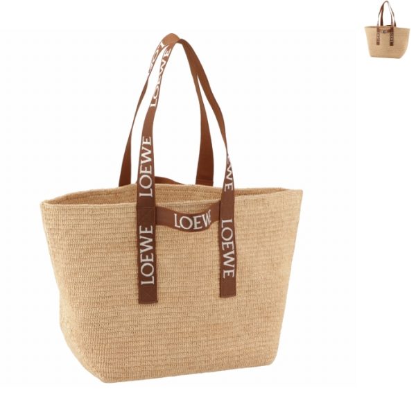 b507x23x040049 LOEWE Double Handle Raffia Shopping Tote