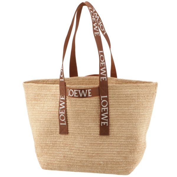 b507x23x040049 2 LOEWE Double Handle Raffia Shopping Tote