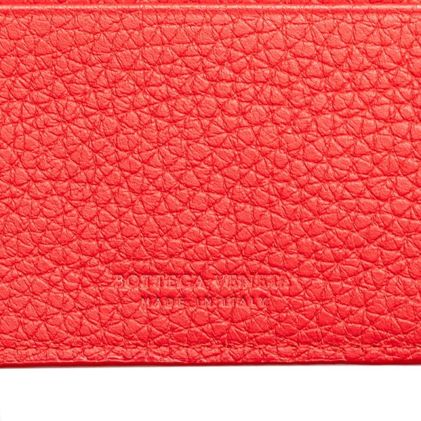 b71n9ypxfqj941f9 6 Bottega Veneta Bifold Wallet Compact Wallet Billfold Red Leather