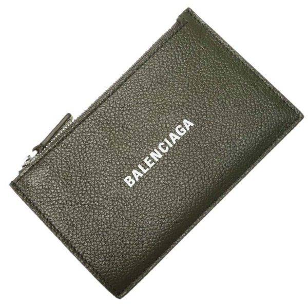 ba23fw112 1 BALENCIAGA wallet card case with coin purse Khaki