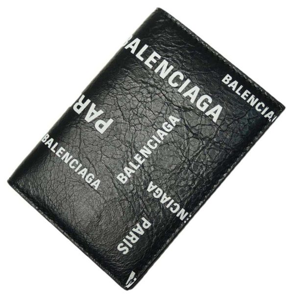 ba23fw117 1 BALENCIAGA tri fold with coin purse MINI WALLET Black