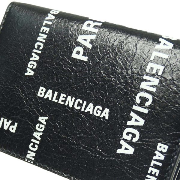 ba23fw117 5 BALENCIAGA tri fold with coin purse MINI WALLET Black