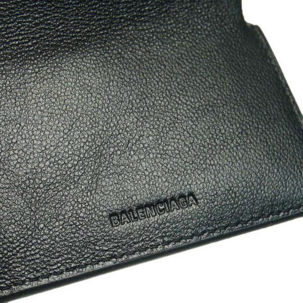 ba23fw117 7 BALENCIAGA tri fold with coin purse MINI WALLET Black