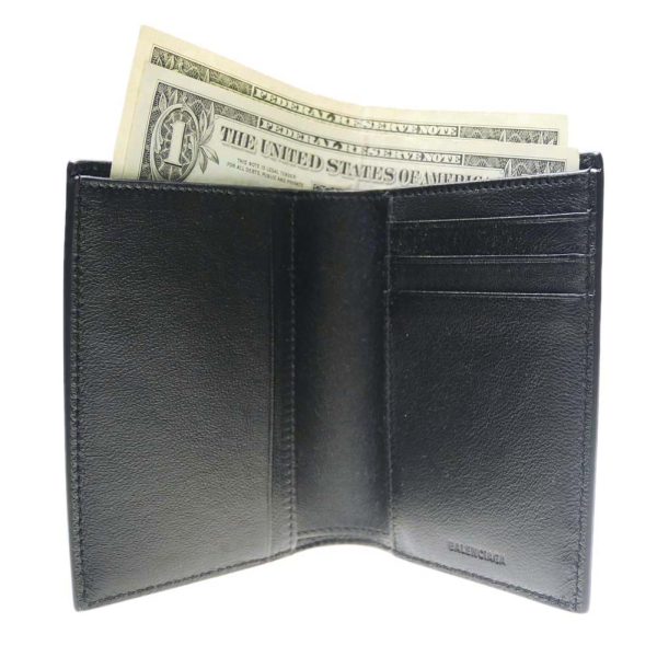 ba23fw120 2 BALENCIAGA Bifold Wallet CASH VERTICAL Black