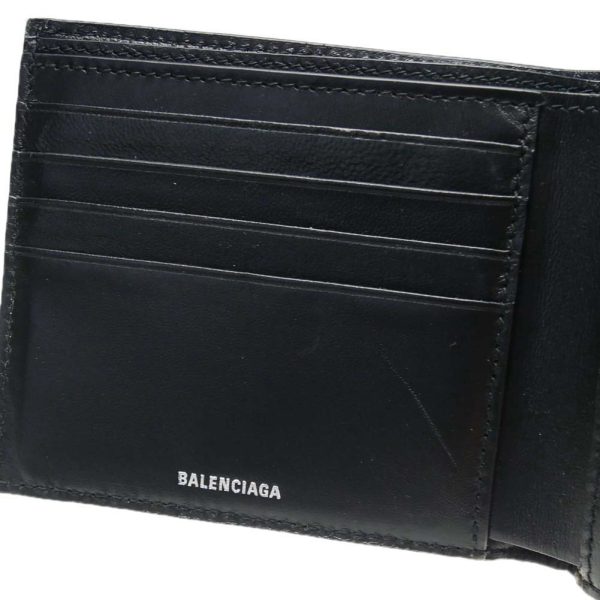 ba23fw131 7 BALENCIAGA Bifold Wallet SQUARE FOLDED WALLET Black