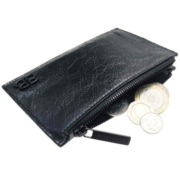 ba24ss329 8 BALENCIAGA wallet card case with coin purse Black