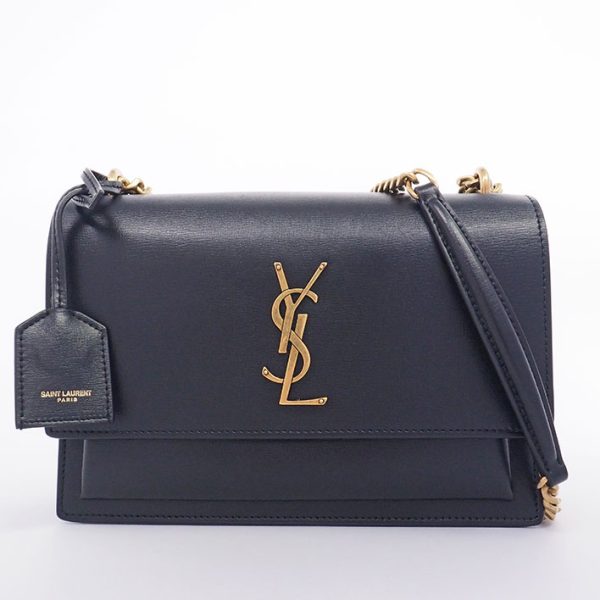 bag 20175 1 Yves Saint Laurent Monogram Medium Sunset Shoulder Bag