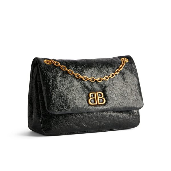 bal 0942 2 Balenciaga Monaco Mini Bag Black