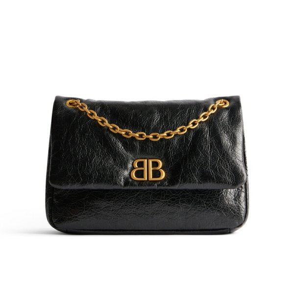 bal 0942 5 Balenciaga Monaco Mini Bag Black