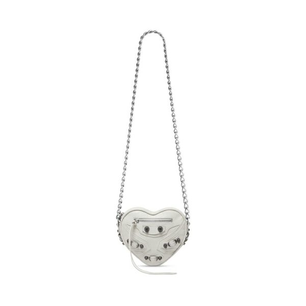 bal 1001 1 Balenciaga Le Cagole Heart Mini Bag White