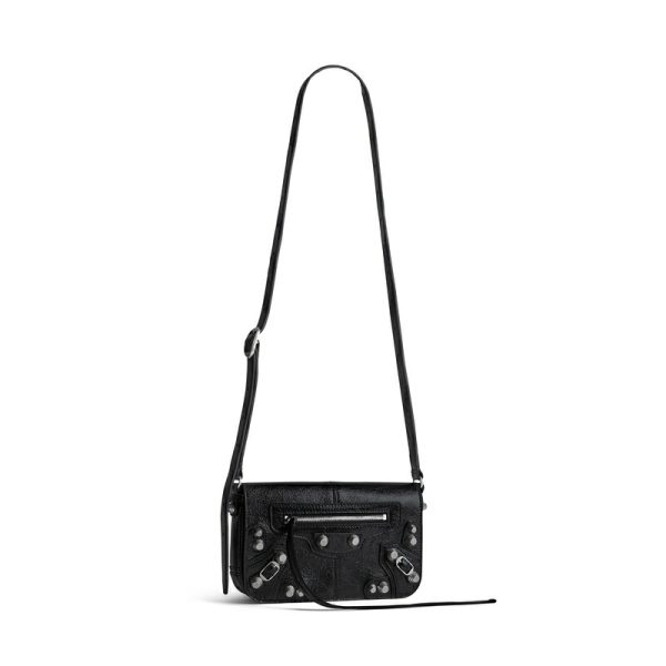 bal 1202 3 Balenciaga Le Cagole Mini Flap Bag Black