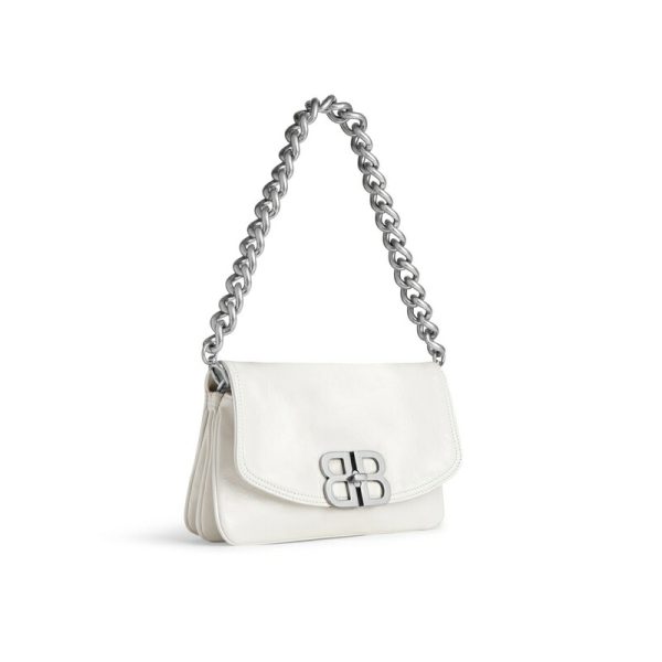 bal 1358 2 Balenciaga BB Soft Flap Bag White