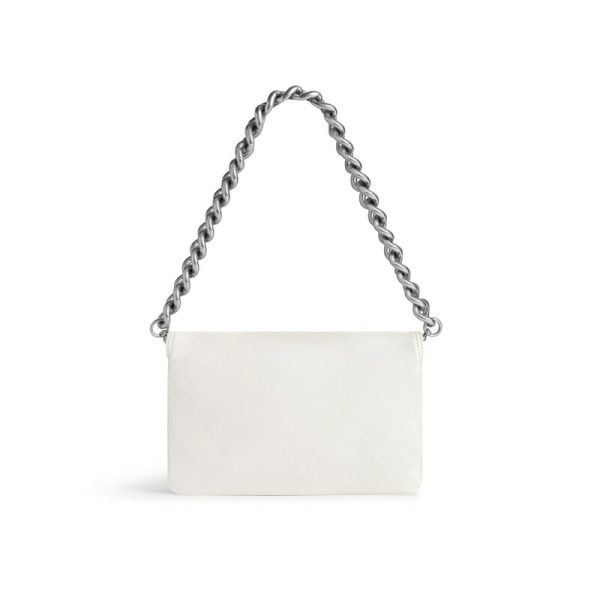 bal 1358 4 Balenciaga BB Soft Flap Bag White