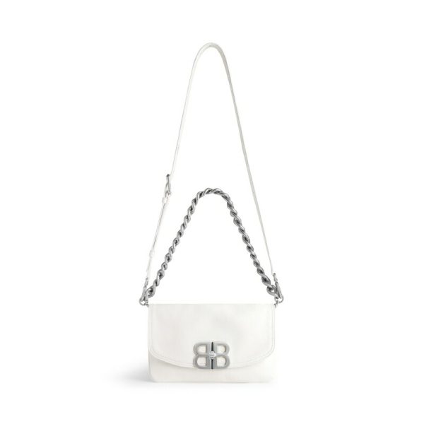 bal 1358 5 Balenciaga BB Soft Flap Bag White