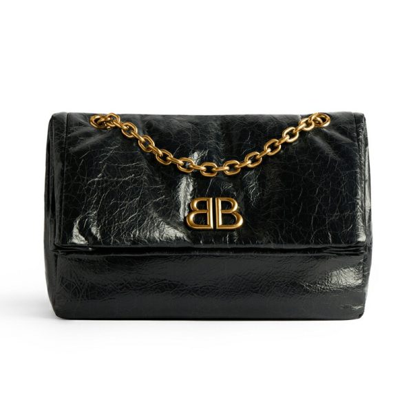 bal 1385 5 Balenciaga Monaco Small Chain Bag Black