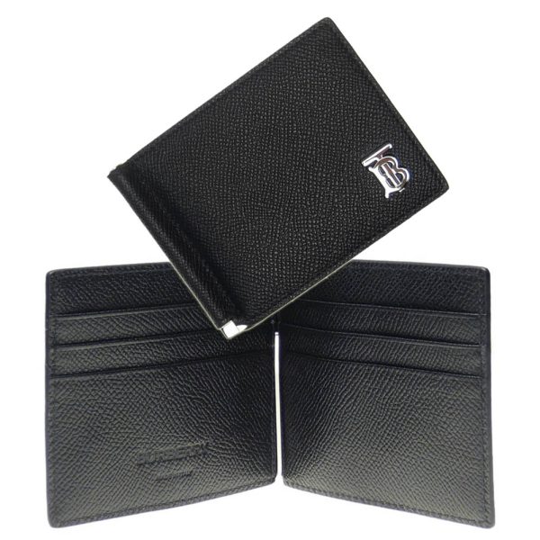 bb23fw139 1 BURBERRY Money Clip WALLET Black