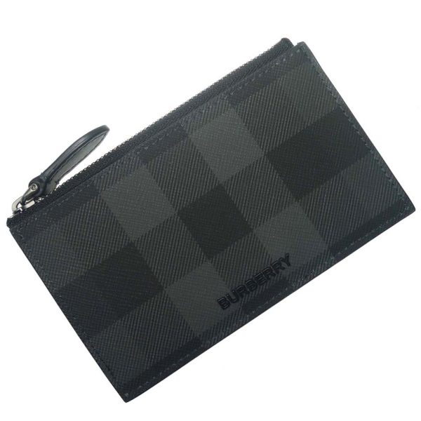 bb24ss342 1 BURBERRY Card Case Coin Case Charcoal Gray