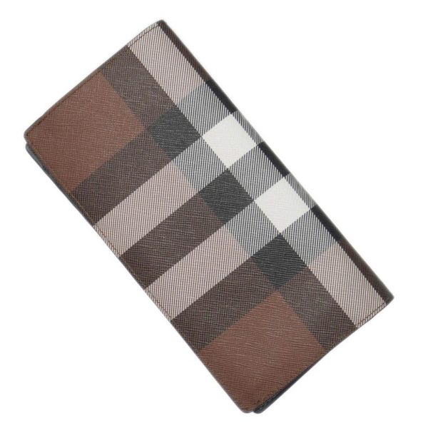 bb24ss348 3 BURBERRY leather long wallet with coin purse 8052803 Brown