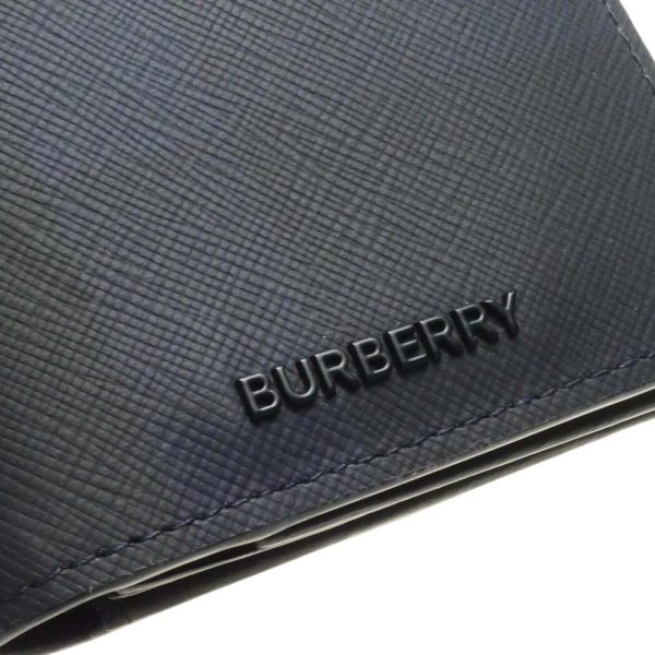 bb24ss350 5 BURBERRY leather long wallet with coin purse Navy Blue