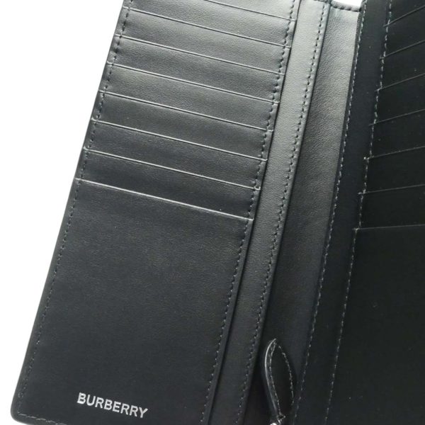 bb24ss350 7 BURBERRY leather long wallet with coin purse Navy Blue