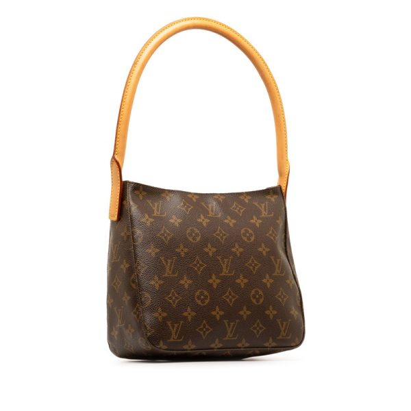 bct48umewq39piz6 2 Louis Vuitton Monogram Looping MM Shoulder Bag Brown