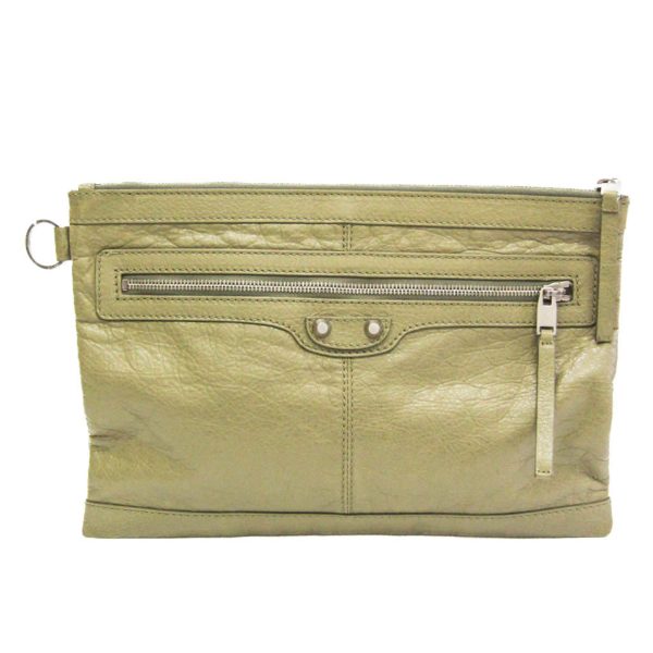 bf569305 1 Balenciaga Classic Leather Clutch Bag Light Green