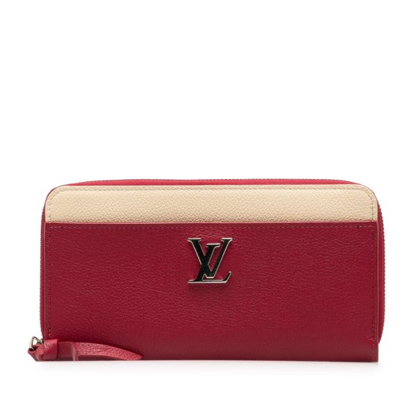 bon63qs5ijy5qdob 1 Louis Vuitton Zippy Lock Me Bicolor Long Wallet M63816 Red