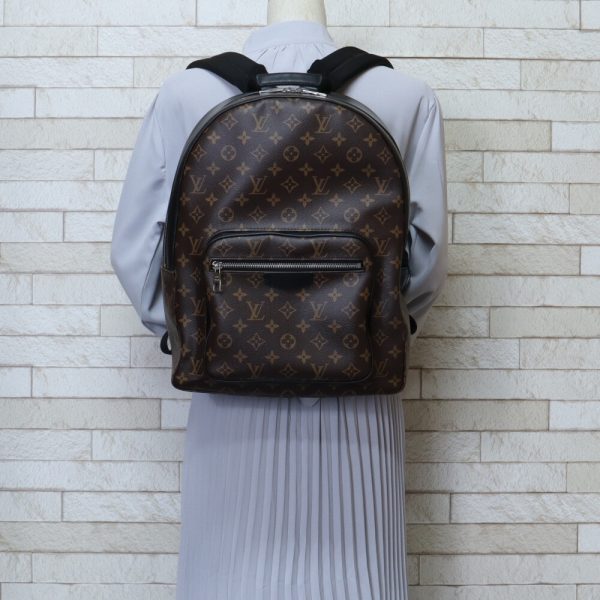 brb00090000005747 2 Louis Vuitton Josh Monogram Macassar Canvas Daypack Brown