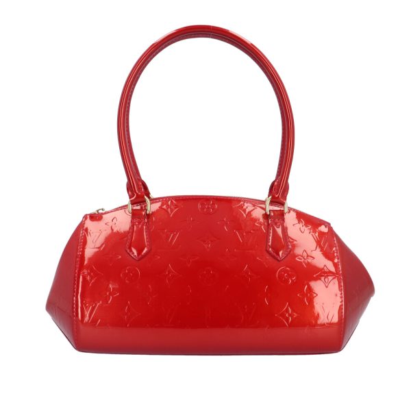 brb00120000002387 1 Louis Vuitton Sherwood GM Vernis Handbag Red