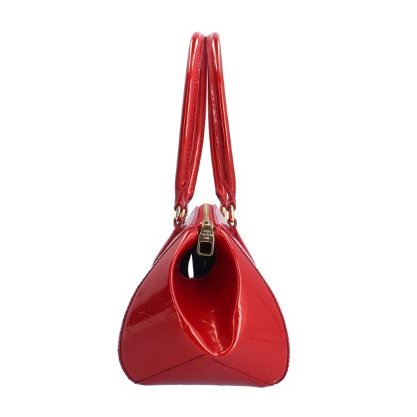 brb00120000002387 3 Louis Vuitton Sherwood GM Vernis Handbag Red