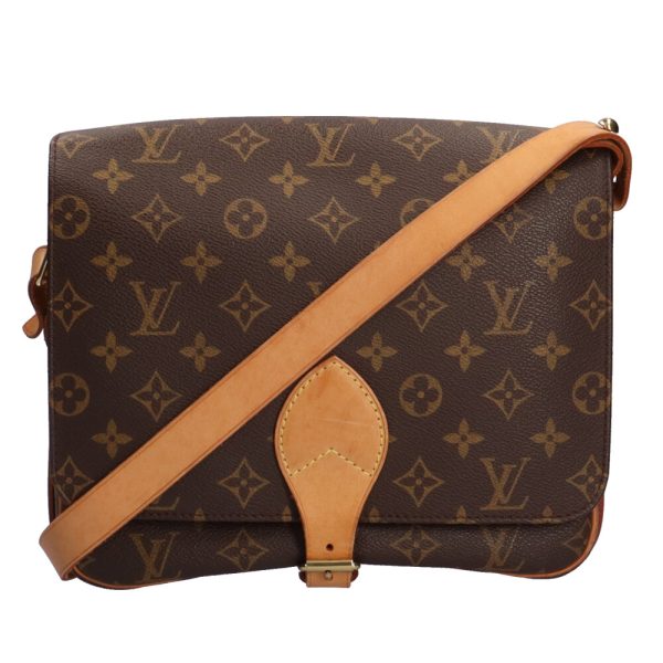 brb00140000000450 1 Louis Vuitton Cartesier Monogram Canvas Shoulder Bag Brown