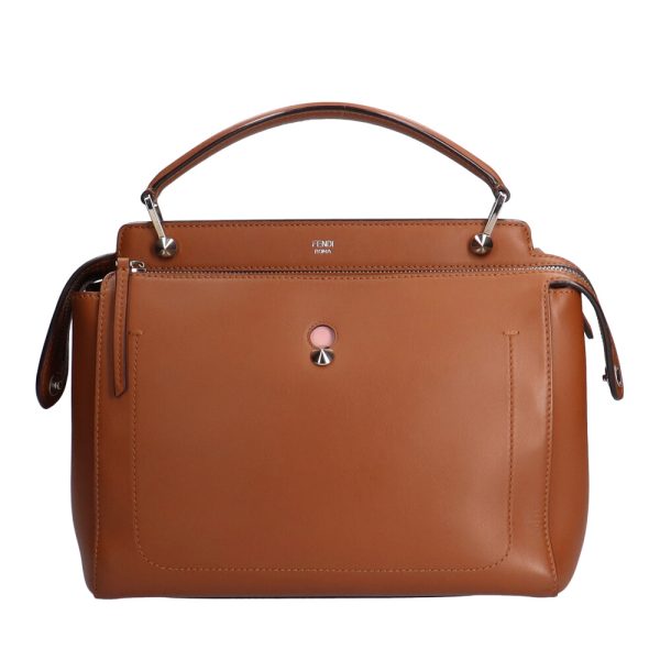 brb00630000000525 1 Fendi Leather Handbag Brown