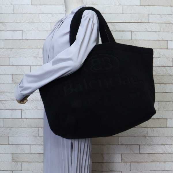 brb00630000004245 7 Balenciaga Jumbo Large Tote Bag Fabric Black