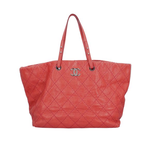 brb00690000006406 1 Chanel On The Road Wild Stitch Leather Tote Bag Red