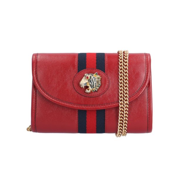 brb00690000007027 1 Gucci Tiger Head Rajah Shoulder Bag Red