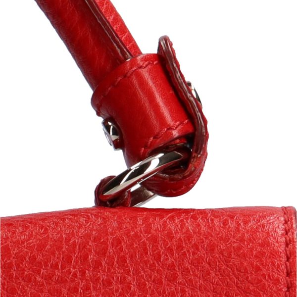 brb01000000000129 8 Salvatore Ferragamo Sofia Gancini Shoulder Bag Leather Red