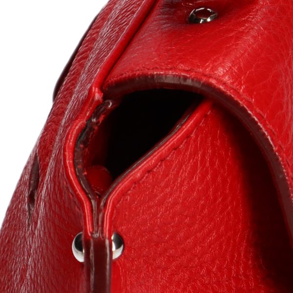 brb01000000000129 9 Salvatore Ferragamo Sofia Gancini Shoulder Bag Leather Red